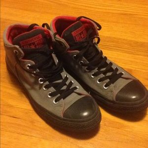 Converse All Star grey padded canvas black sole